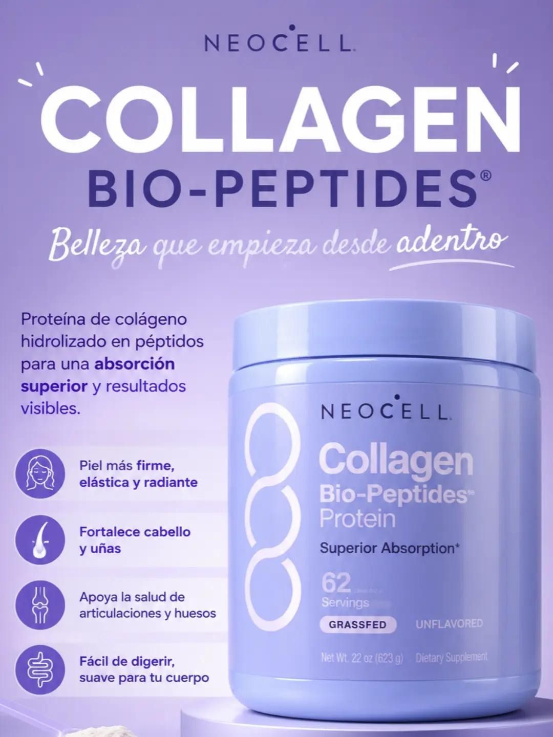 Neocell Colágeno Bio-Péptidos - beneficios