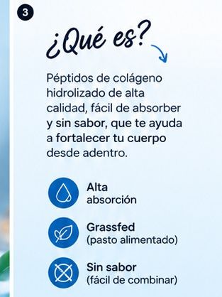 ¿Qué es? Péptidos de colágeno hidrolizado de alta calidad, fácil de absorber y sin sabor