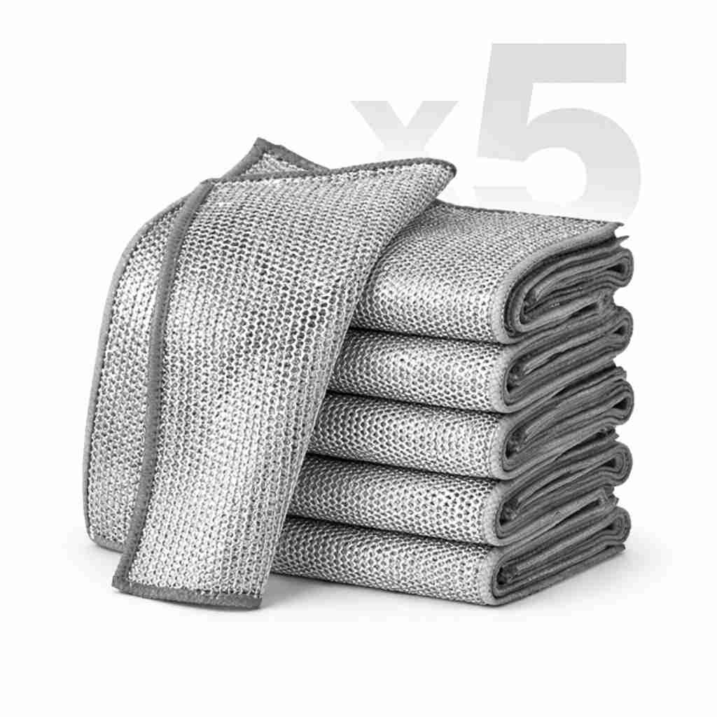 5 Paños Metálicos Multiusos