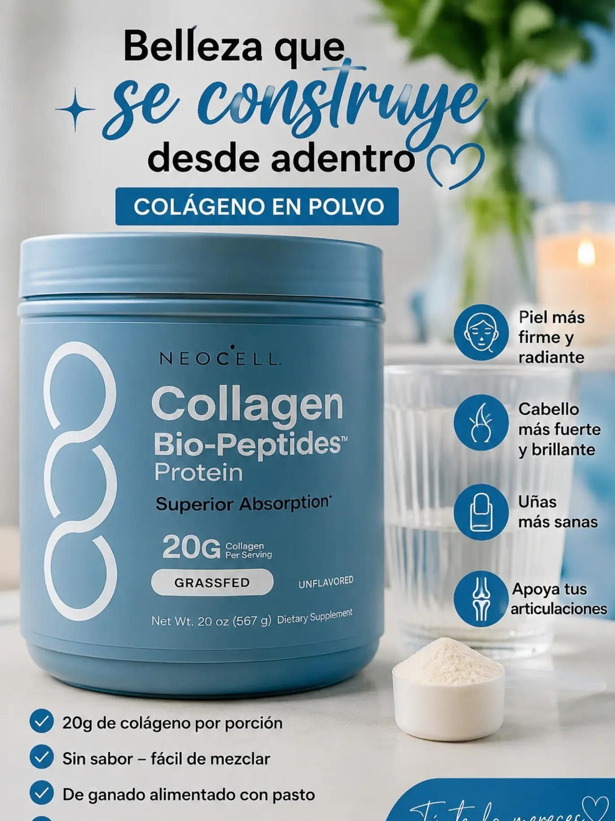 Neocell Colágeno Bio-Péptidos - belleza desde adentro