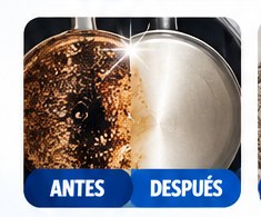 Antes y después en olla